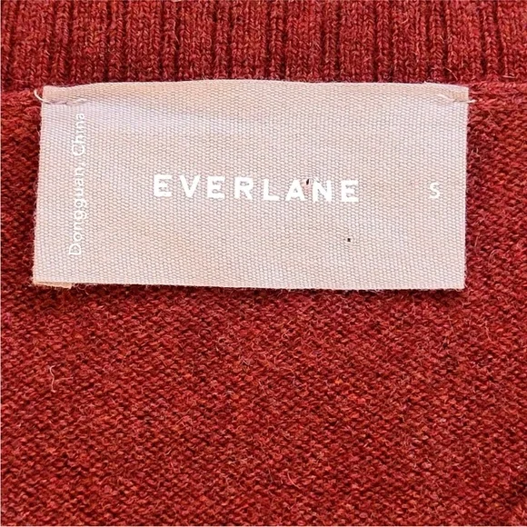Everlane Cashmere Wool Blend Brown Clay Long Sleeve Button Front Cardigan Small - Picture 6 of 9